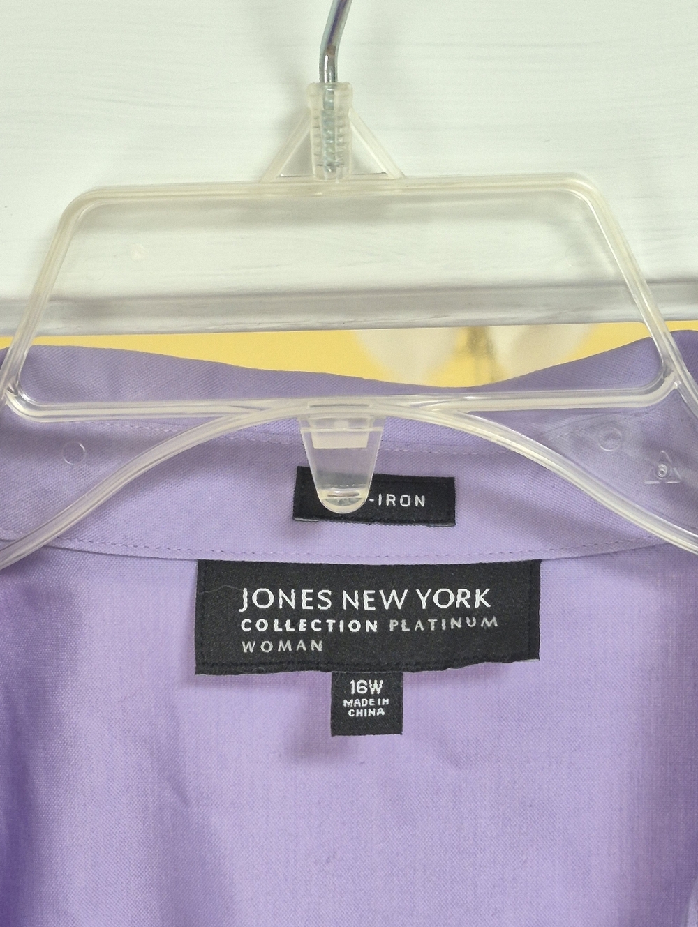Jones New York Lavender Button-Front Blouse - Picture 3 of 5